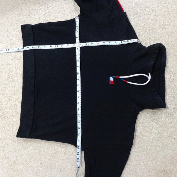 TOMMY HILFIGER Sports Cropped Black Sweater Long Sleeves Women's size M‎ - Picture 4 of 7